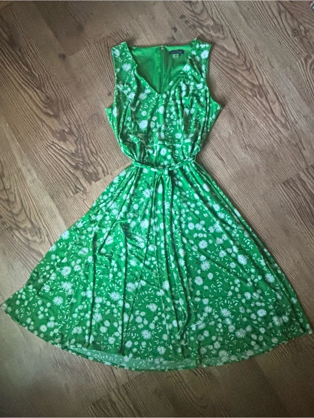 Tommy Hilfiger Green Daisy Floral Midi Dress Summer ‘14 Retro Garden - Picture 2 of 4